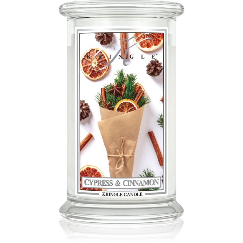 Kringle Candle Cypress & Cinnamon lumânare parfumată 624 g