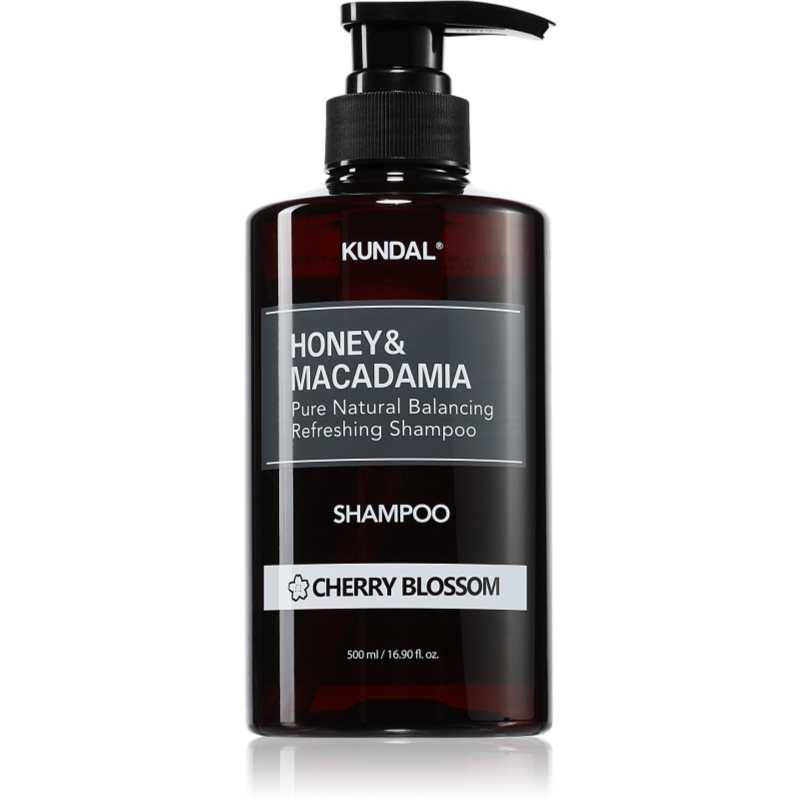 KUNDAL Honey & Macadamia Cherry Blossom sampon natural pentru păr uscat și deteriorat 500 ml