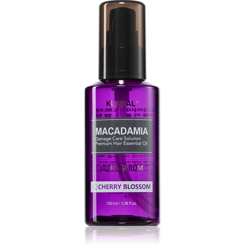 KUNDAL Macadamia Ultra Serum Cherry Blossom ser ulei regenerator pentru par deteriorat 100 ml