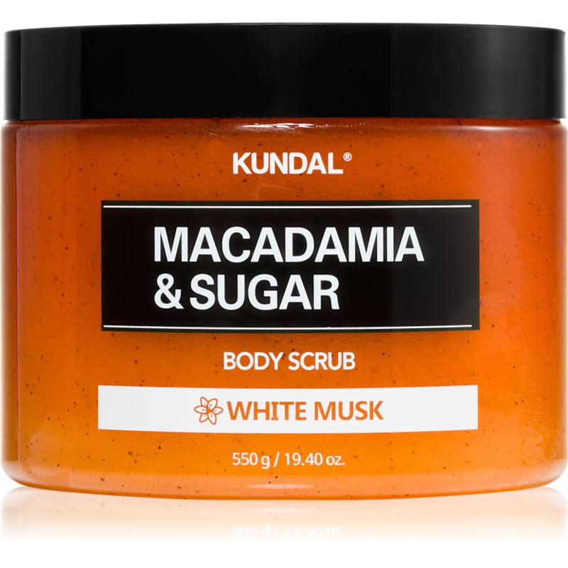 KUNDAL Macadamia & Sugar White Musk exfoliant din zahar unt de shea 550 g KUNDAL Macadamia & Sugar White Musk exfoliant din zahar unt de shea 550 g