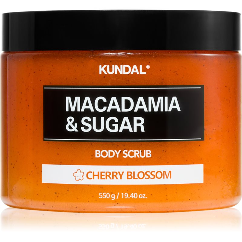 KUNDAL Macadamia & Sugar Cherry Blossom exfoliant din zahar unt de shea 550 g KUNDAL Macadamia & Sugar Cherry Blossom exfoliant din zahar unt de shea 550 g