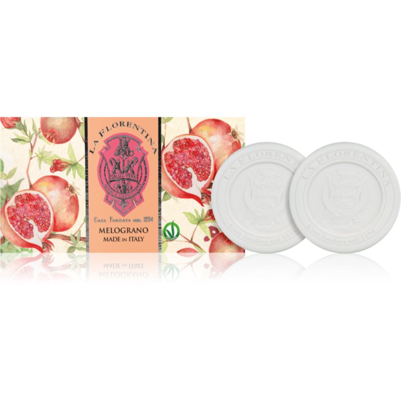 La Florentina Pomegranate Sculpted Soap Sapun natural 2x115 g