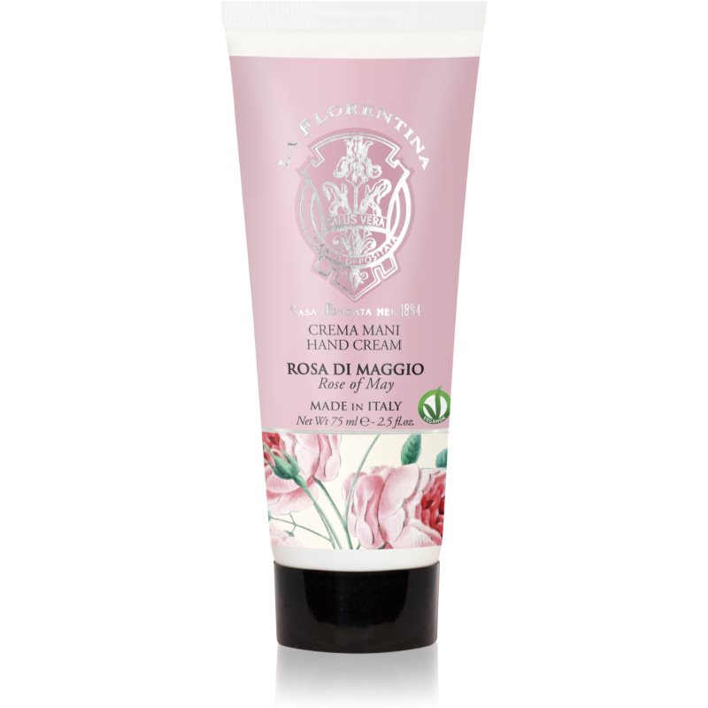 La Florentina Rose of May Hand Cream cremă naturală de mâini cu aromă de trandafiri 75 ml