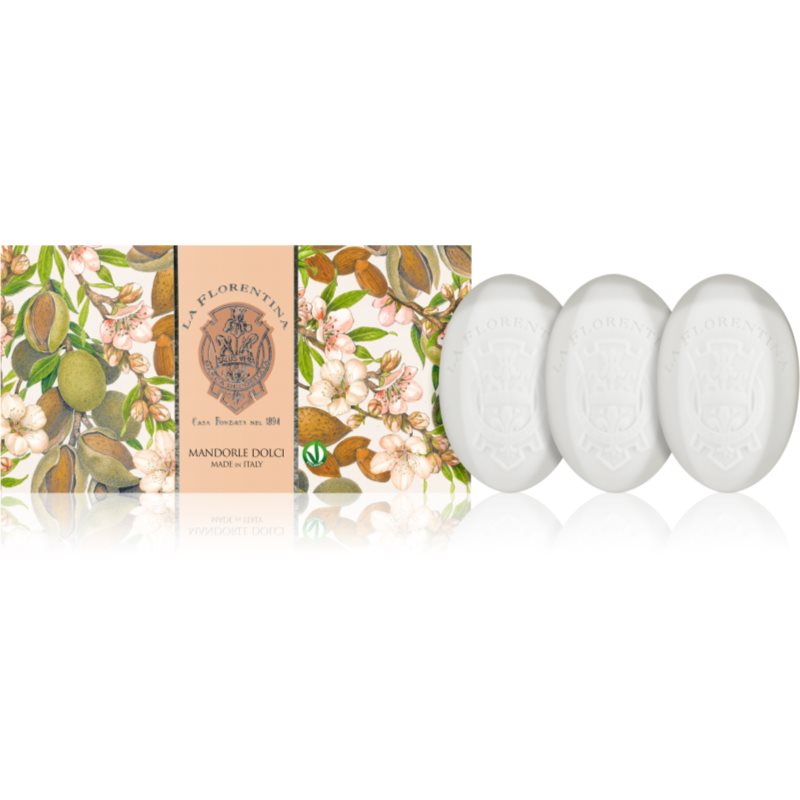 La Florentina Sweet Almonds Hand Soap set de săpunuri solide cu ulei de migdale 3x150 g