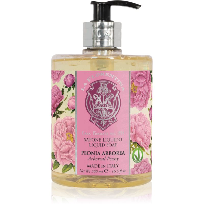 La Florentina Arboreal Peony Liquid Soap Săpun natural pentru mâini bujor 500 ml