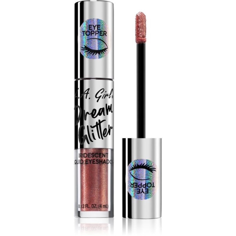 L.A. Girl Cosmetics Dream Glitter farduri de ochi lichide cu sclipici culoare Rose Gold 4 ml