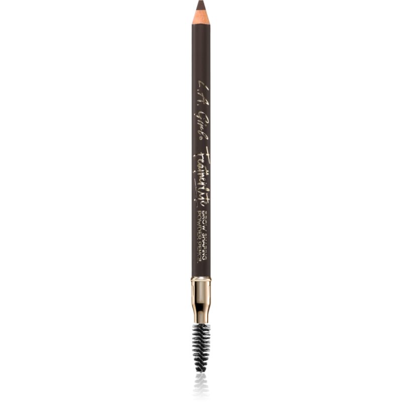 L.A. Girl Cosmetics Featherlite creion de sprancene de lunga durata cu pensula culoare Dark Brown 1.1 g