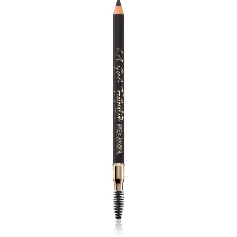 L.A. Girl Cosmetics Featherlite creion de sprancene de lunga durata cu pensula culoare Soft Black 1.1 g
