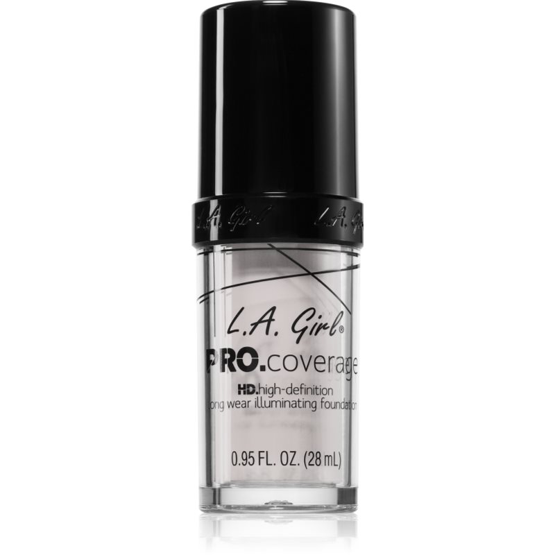 L.A. Girl Cosmetics PRO. Coverage fond de ten lichid iluminator culoare White 28 ml