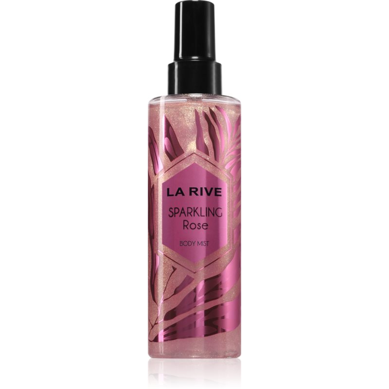 La Rive Sparkling Rose Body Mist cu particule stralucitoare pentru femei 200 ml
