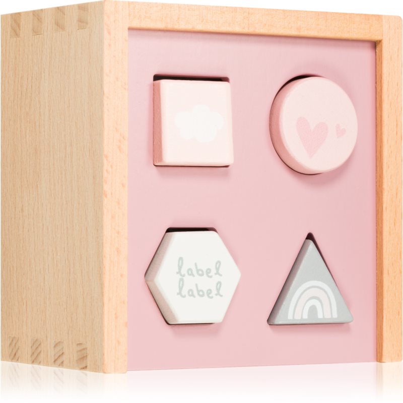 Label Label Shape Sorting Box jucărie interactivă cu piese care se pot insera Pink 1 buc