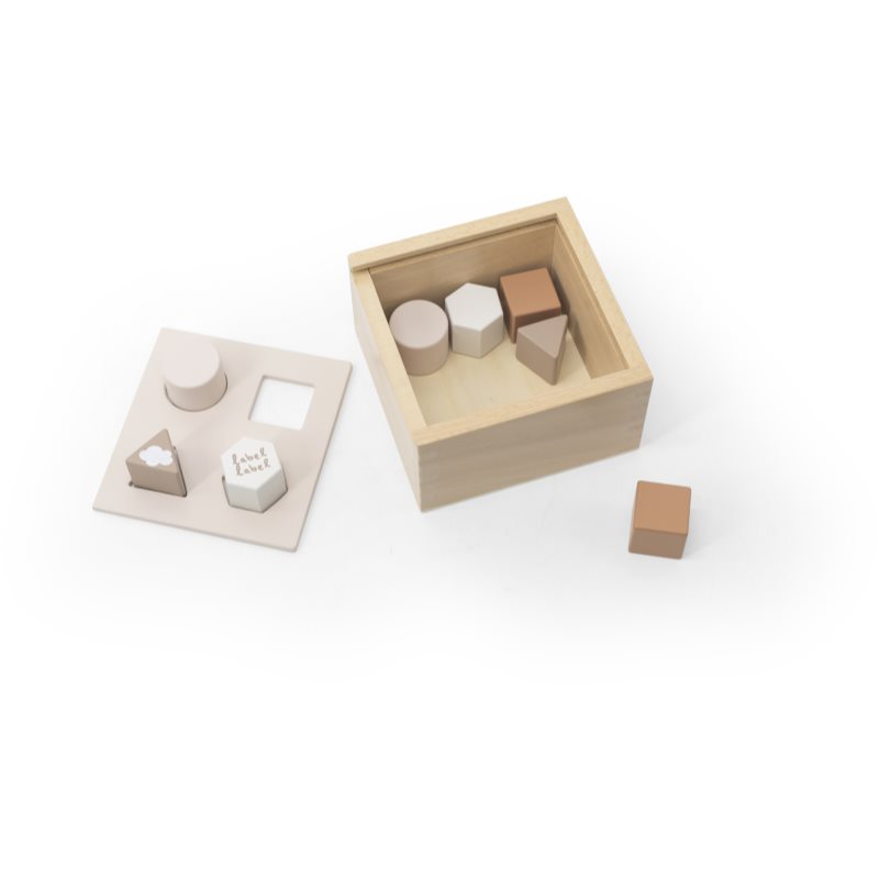 Label Label Shape Sorting Box jucărie interactivă cu piese care se pot insera