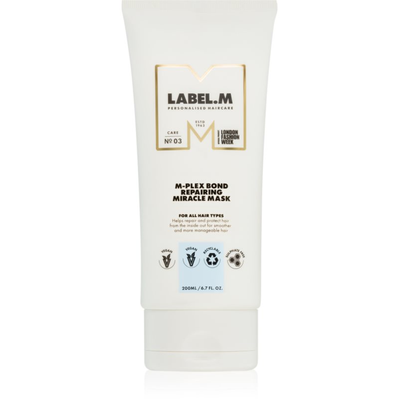label.m M-Plex Bond Repairing Miracle Mask mască hrănitoare profundă pentru toate tipurile de păr 200 ml label.m M-Plex Bond Repairing Miracle Mask mască hrănitoare profundă pentru toate tipurile de păr 200 ml