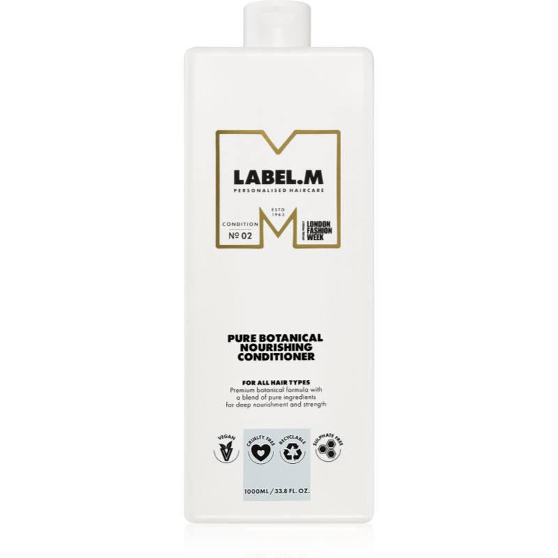 label.m Pure Botanical Nourishing Conditioner balsam hranitor si hidratant pentru toate tipurile de păr 1000 ml