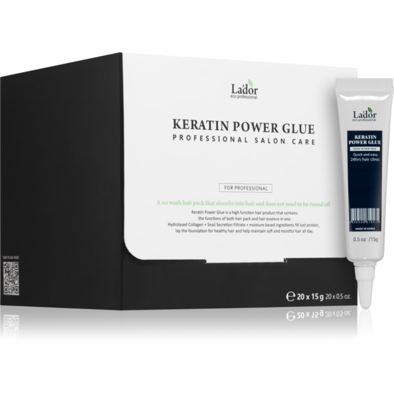 La'dor Keratin Power Glue tratament pentru îngrijirea părului fără clătire cu keratina 20x15 g