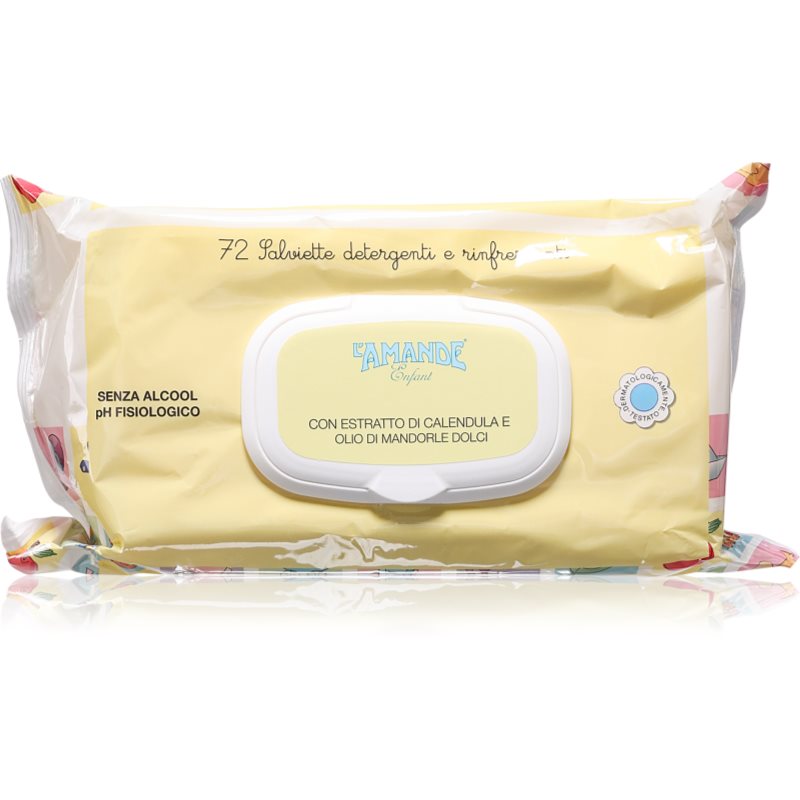 L\'Amande Baby Cleansing And Refreshing Wipes servetele moi de curatare 72 buc