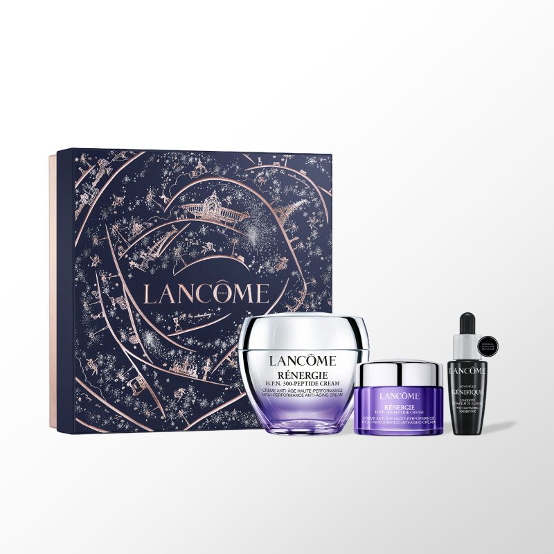 Lancôme Rénergie Lancôme Rénergie H.P.N. 300-Peptide Cream protivráskový denný krém 50 ml + Lancôme Rénergie Nuit Multi-Lift nočný spevňujúci a protivráskový krém na tvár a krk 15 ml + Lancôme Génifique Ultimate Serum posilujúce sérum 10 ml