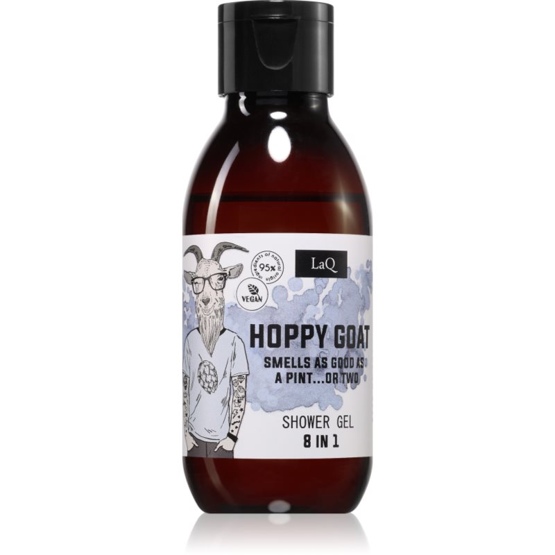 LaQ Goat From Poznaň gel de dus revigorant 8 in 1 cu extract de conuri de hamei 100 ml