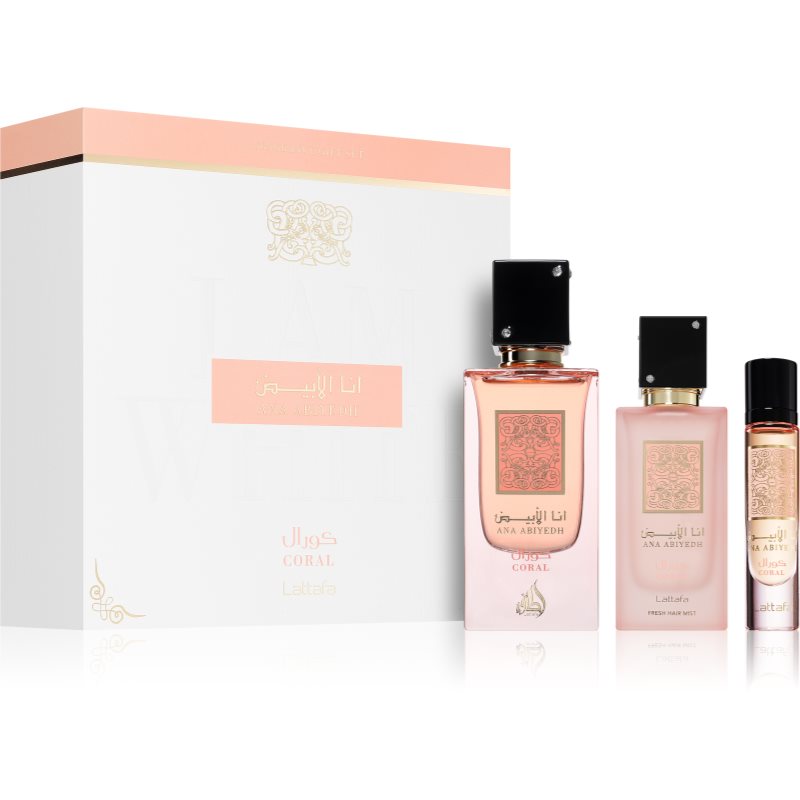 Lattafa Ana Abiyedh Coral set cadou unisex 1 buc