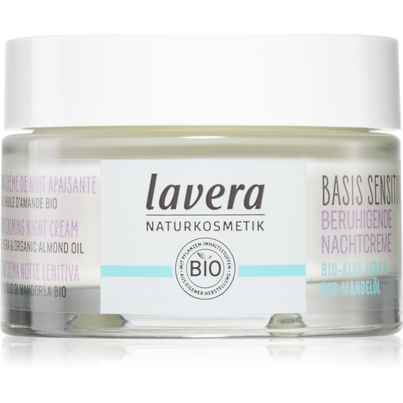 Lavera Basis Sensitiv crema de noapte cu efect calmant fara parfum 50 ml