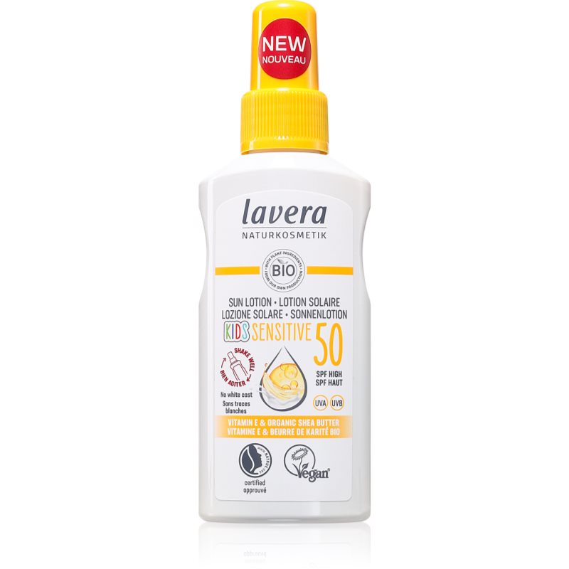 Lavera Kids Sensitive loțiune pentru plaja pentru copii SPF 50 100 ml