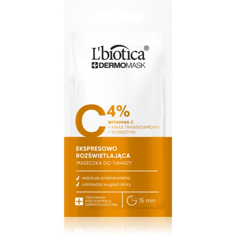L’biotica DermoMask C 4% masca pentru albirea tenului 8 ml
