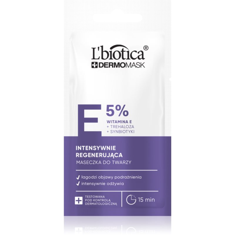 L’biotica DermoMask E 5% Masca regeneratoare faciale 8 ml L’biotica DermoMask E 5% Masca regeneratoare faciale 8 ml