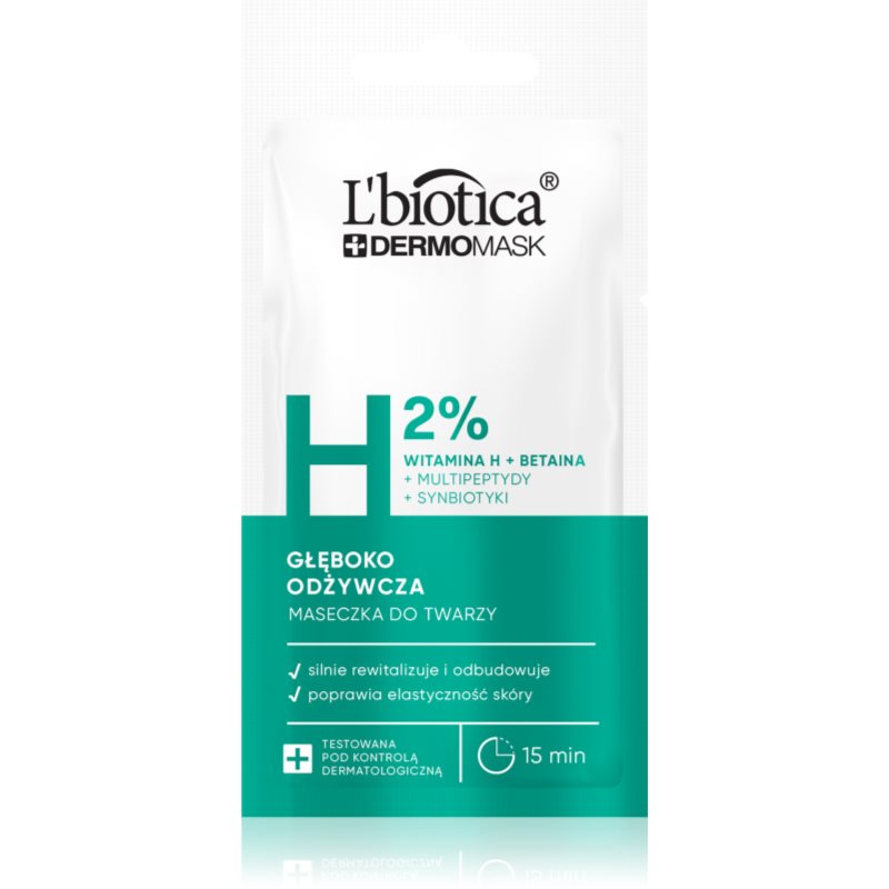 L’biotica DermoMask H 2% mască hrănitoare profundă faciale 8 ml