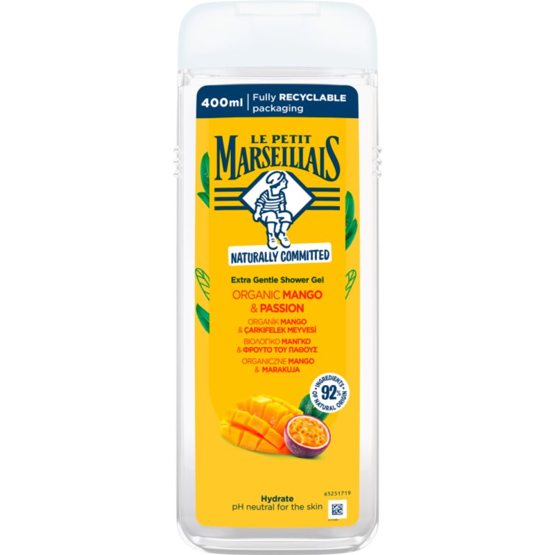 Le Petit Marseillais Mango Bio & Passion Fruit gel de duș mătăsos 400 ml