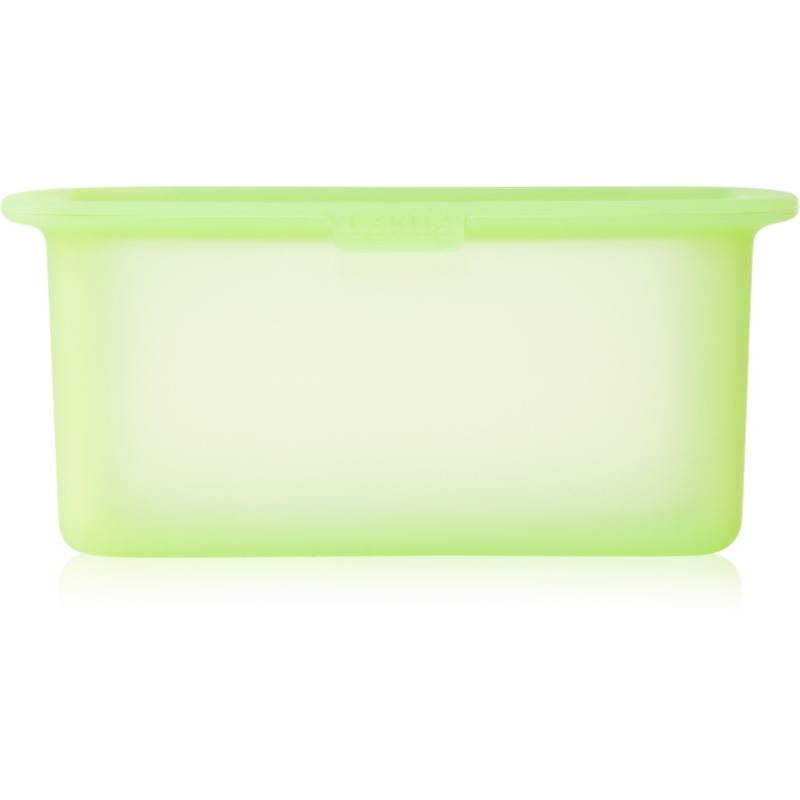 Lékué Reusable Silicone Box vas pentru depozitarea alimentelor culoare Translucent Green 1000 ml