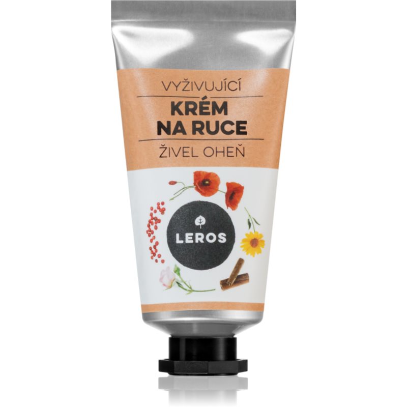 Leros Element Fire Pink pepper & Cinnamon cremă hrănitoare pentru mâini unt de shea 30 ml