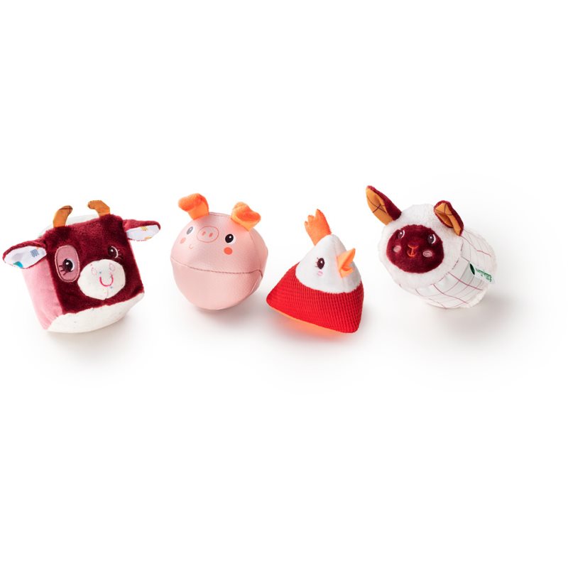 Lilliputiens Set of 4 Textile Shapes Farm jucărie zornăitoare
