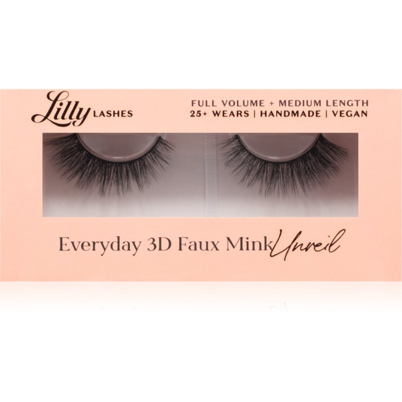 Lilly Lashes Everyday 3D Faux Mink gene false tip Unveil 1 pereche