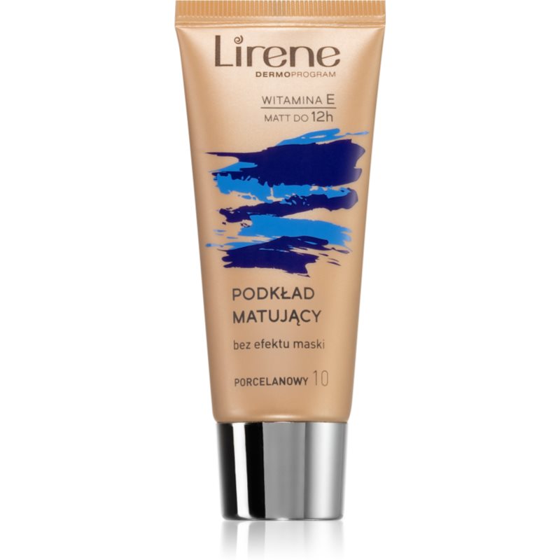 Lirene Vitamin E bază de machiaj matifiantă, sub fondul de ten culoare 10 Porcelain 30 ml