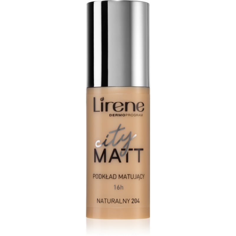 Lirene City Matt Make-up lichid matifiant cu efect de netezire culoare 204 Natural  30 ml