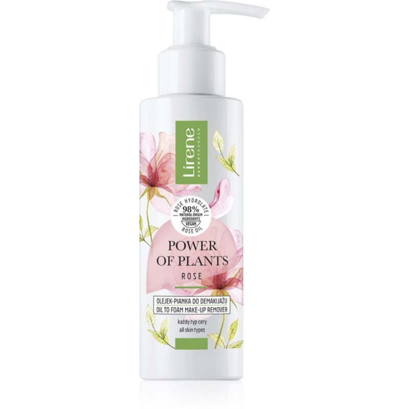 Lirene Power of Plants Rose spuma de curatare cu ulei de trandafir 145 ml