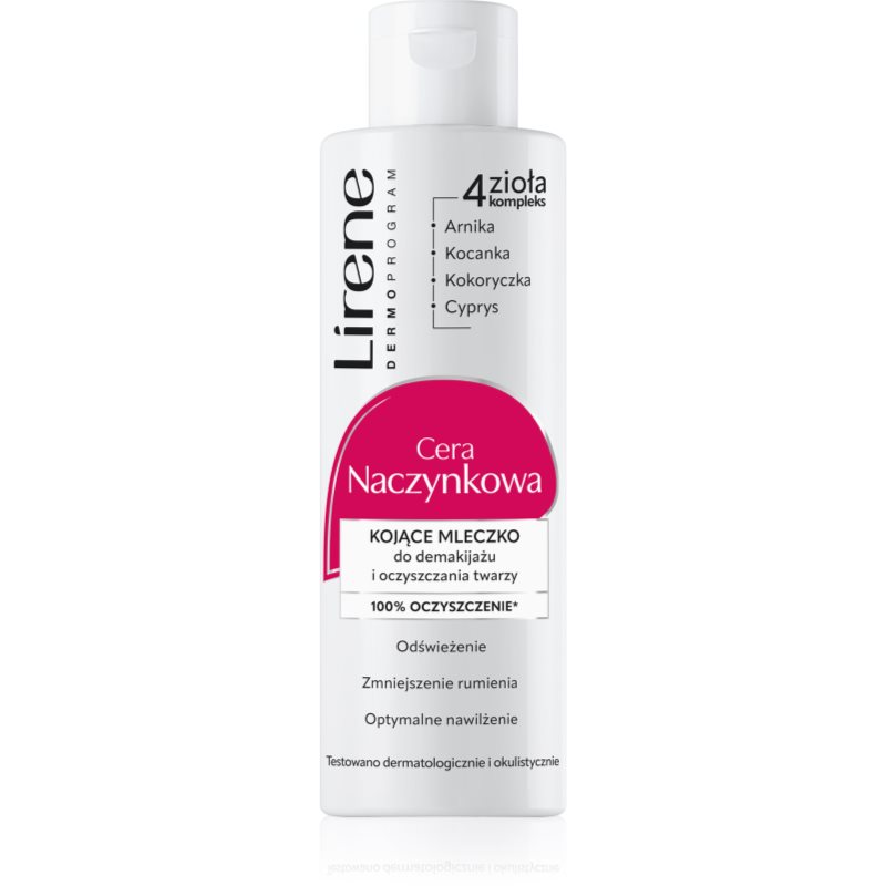 Lirene Redness Lapte demachiant nutritiv pentru față și ochi 200 ml Lirene Redness Lapte demachiant nutritiv pentru față și ochi 200 ml