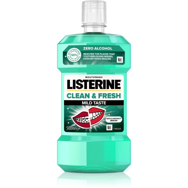 Listerine Clean & Fresh apă de gură impotriva cariilor dentare 500 ml