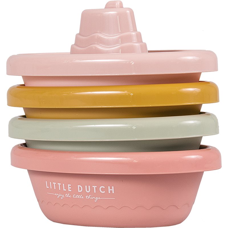 Little Dutch Bathing Boats bărcuțe pentru apă Pink 4 buc