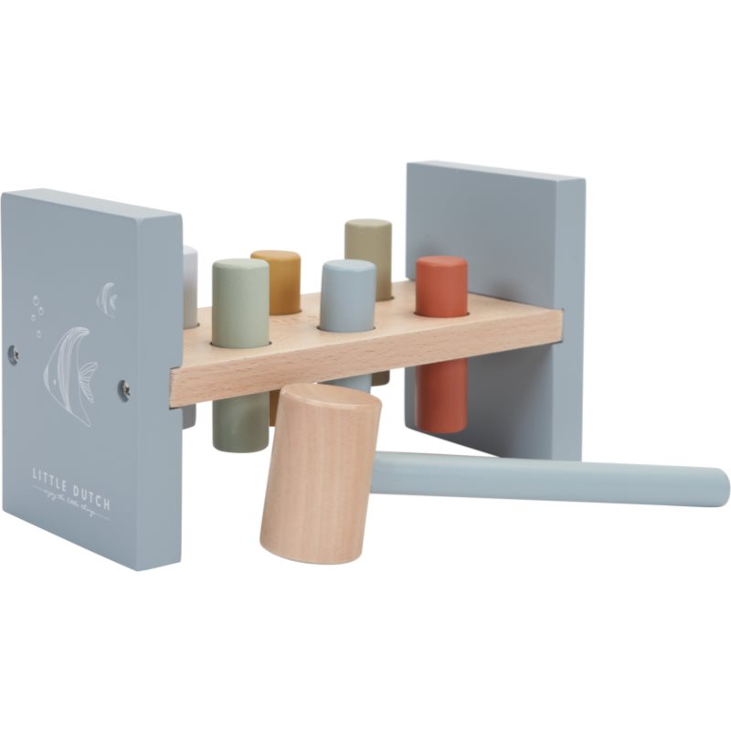 Little Dutch Hammerbank joc interactiv de lovit cu ciocanul din lemn Ocean Blue 1 buc Little Dutch Hammerbank joc interactiv de lovit cu ciocanul din lemn Ocean Blue 1 buc