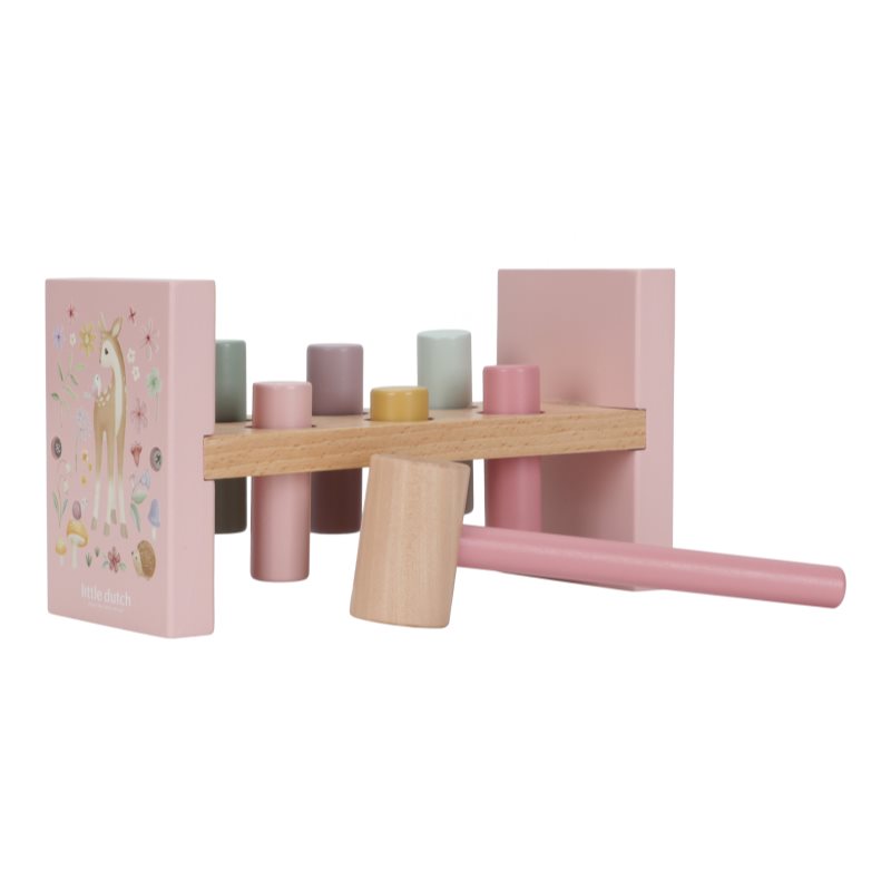 Little Dutch Fairy Garden Pounding Bench joc interactiv de lovit cu ciocanul 12 m+ 1 buc Little Dutch Fairy Garden Pounding Bench joc interactiv de lovit cu ciocanul 12 m+ 1 buc