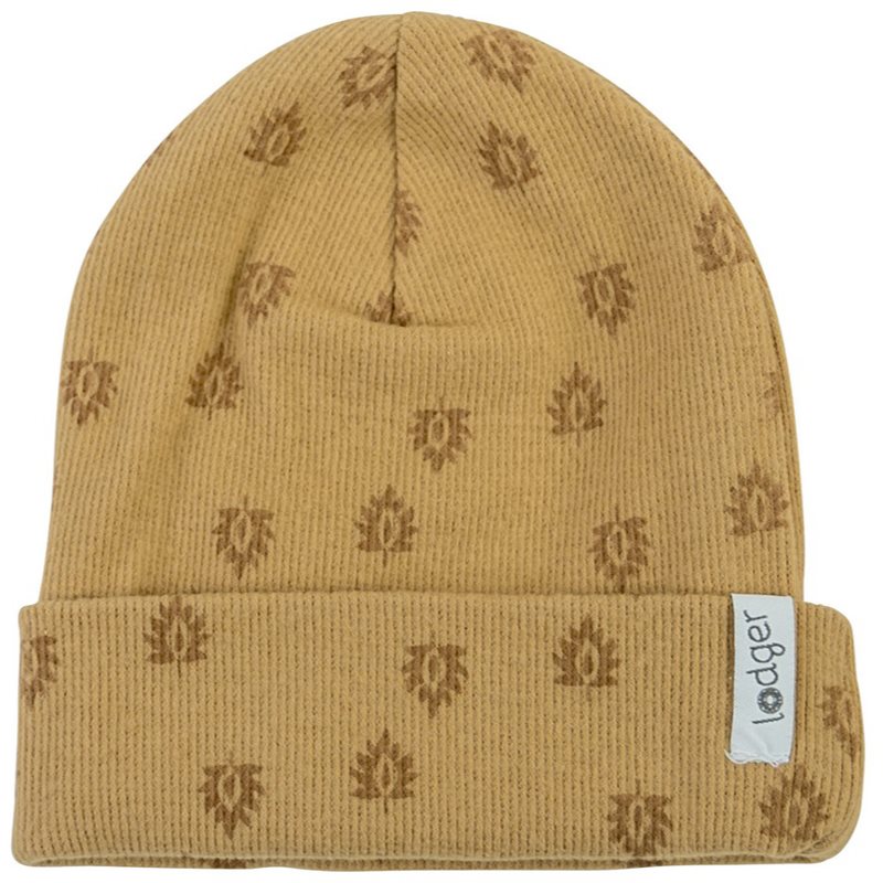 Lodger Beanie Print Rib 0-6 months șapcă pentru copii Honey 1 buc