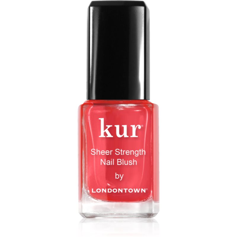 LONDONTOWN Kur Sheer Strength Nail Blush îngrijire nuanțatoare pentru fermitate și iluminare pentru unghii culoare Poppy 12 ml