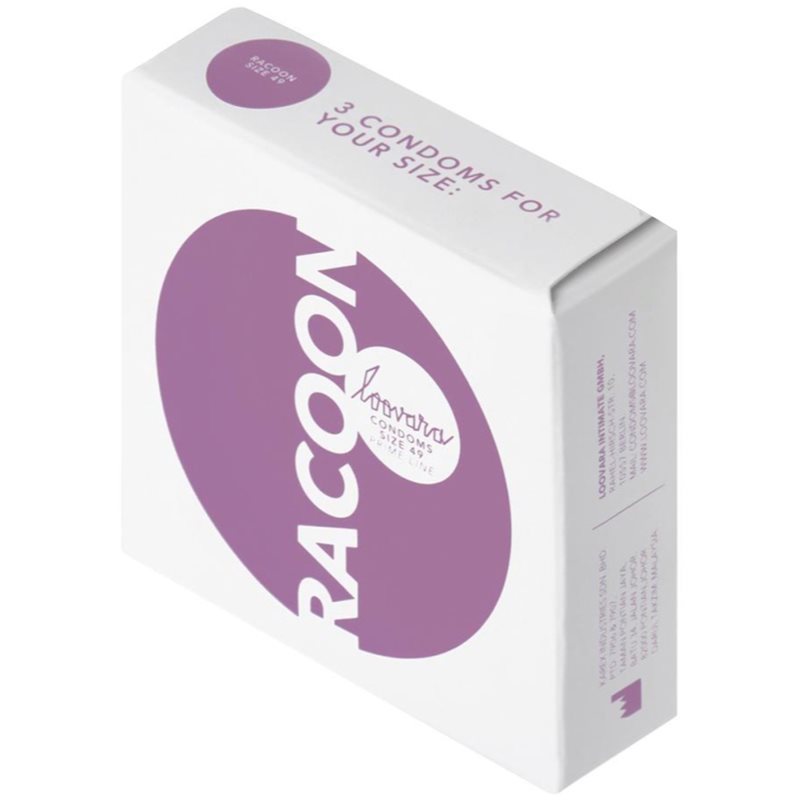 Loovara Racoon 49 mm prezervative 3 buc