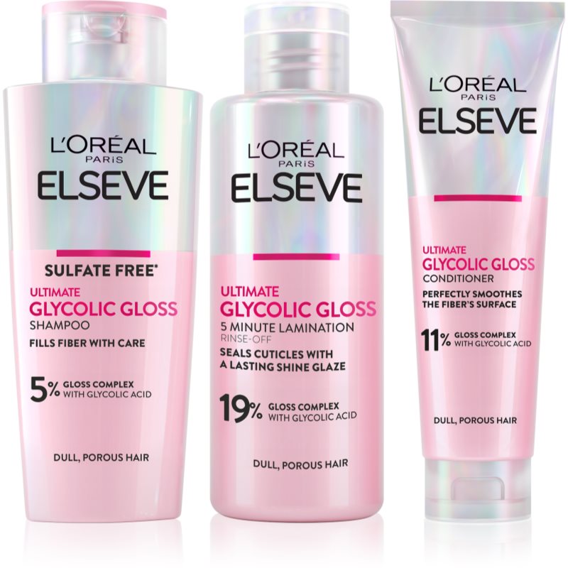 L’Oréal Paris Elseve Glycolic Gloss set pentru păr