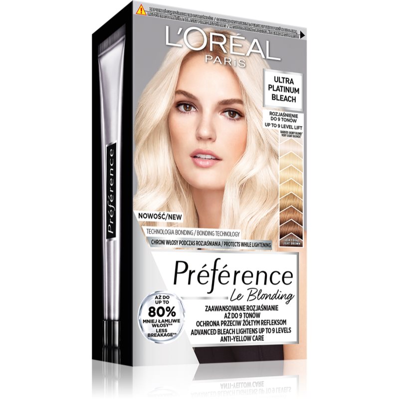 L’Oréal Paris Préférence Le Blonding culoare par culoare Ultra Platinum 1 buc L’Oréal Paris Préférence Le Blonding culoare par culoare Ultra Platinum 1 buc