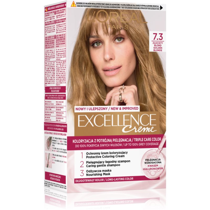 L’Oréal Paris Excellence Creme culoare par culoare 7.3 Golden blonde 1 buc