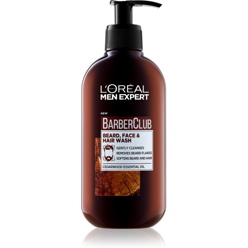 L’Oréal Paris Men Expert Barber Club gel de curățat pentru față, barbă și păr 200 ml