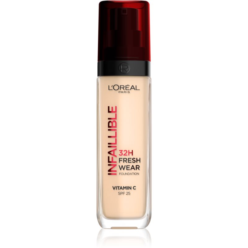 L’Oréal Paris Infaillible 32H Fresh Wear fard lichid de lunga durata culoare 015 Porcelain 30 ml