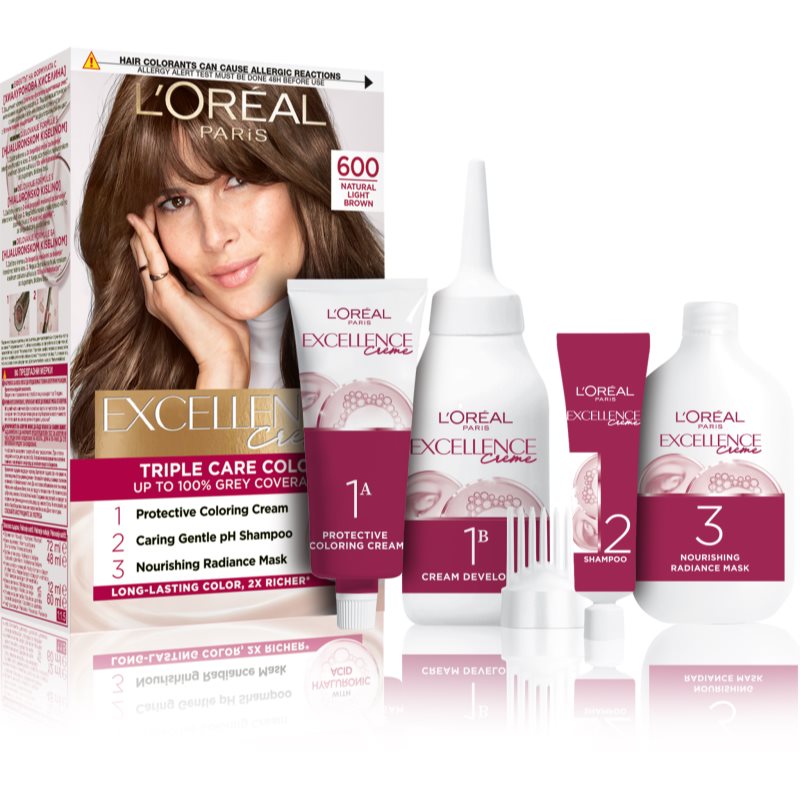 L’Oréal Paris Excellence Creme culoare par culoare 600 Saten Deschis Natural 1 buc